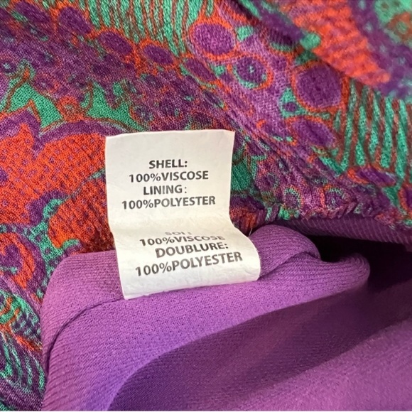 Ramy Brook Printed Rosanna Dress Size Medium Boysenberry Smocked Waist Boho - Picture 5 of 7